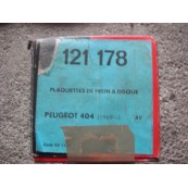 Peugeot 404 pastiglie freni