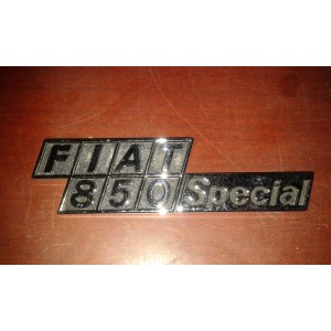 Fiat 850 Special rear plate Cromodora original