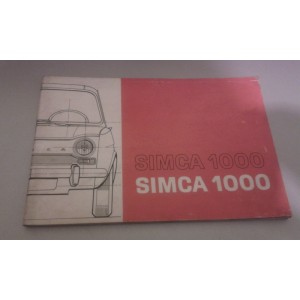 Simca 1000 libretto uso e manutenzione