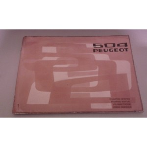 Peugeot 504 libretto uso e manutenzione
